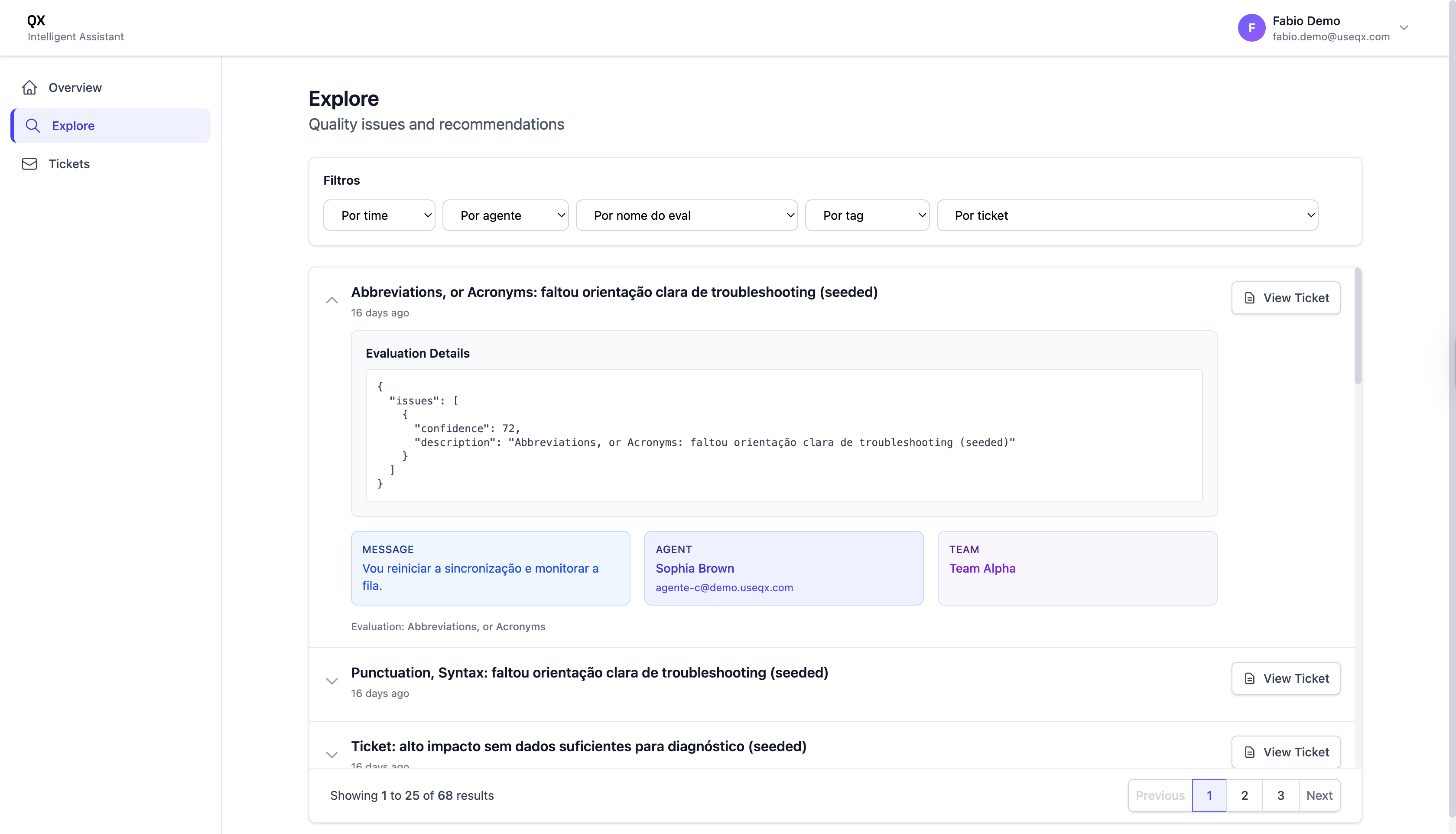 Issues and patterns analysis